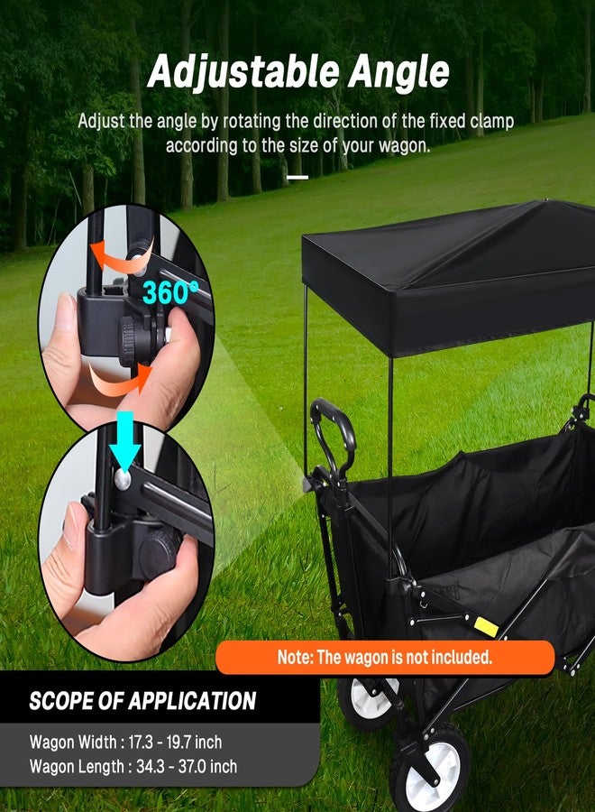 VOONKE Wagon Canopy Cover Garden Push Awning Portable Outdoor Stroller Accessories Awning for Garden Wagon,Shopping,Camping (Suitable for Folded,Gathering Folded Wagon) 19.7 * 35.4 inches - Image 5