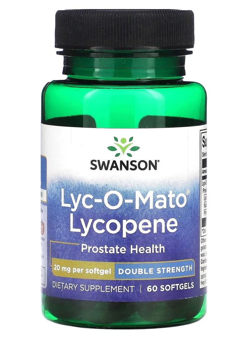 Swanson, Lyc-O-Mato Lycopene, Double Strength, 20 mg, 60 Softgels