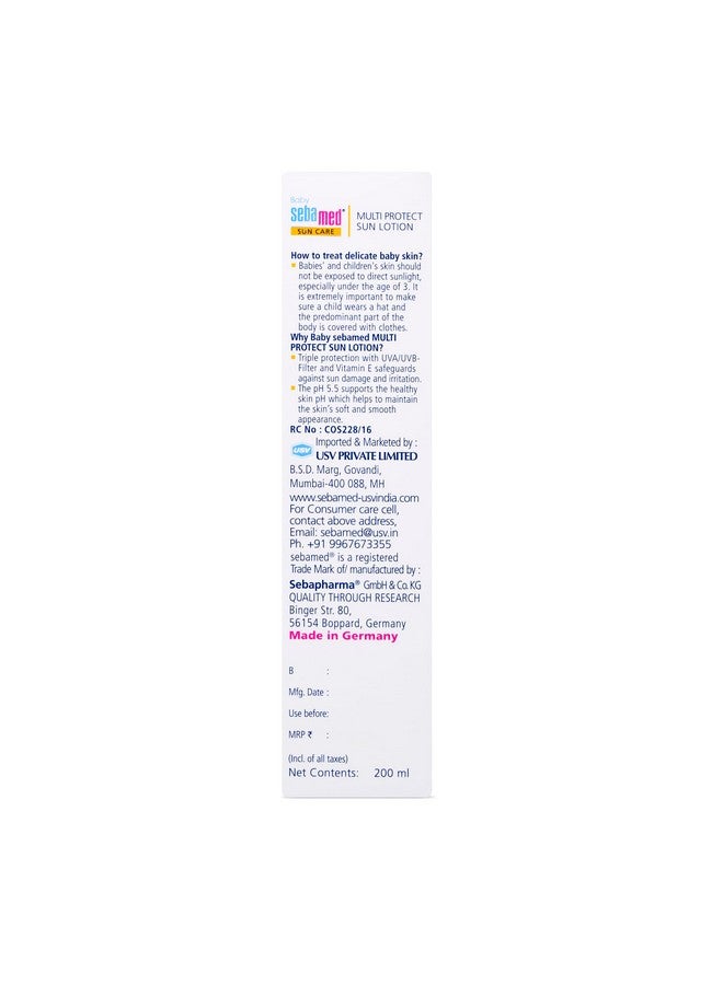 Sebamed Baby Sebamed Sun Lotion|pH 5.5|Triple Protection from UV rays|Water & Sweat resistant|200 ml - Image 4