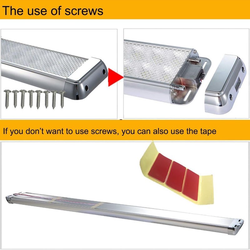 Lightronic LED Interior Light Fixture 50", High Light-Output Low Current Draw, 6000K Cool-White Wide Flood Beam, 12V/24V DC, On/Off Rocker Switch, Aluminum Housing for RV & Utility Vehicles, 1-Pack - Image 3