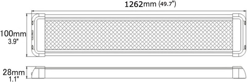 Lightronic LED Interior Light Fixture 50", High Light-Output Low Current Draw, 6000K Cool-White Wide Flood Beam, 12V/24V DC, On/Off Rocker Switch, Aluminum Housing for RV & Utility Vehicles, 1-Pack - Image 2