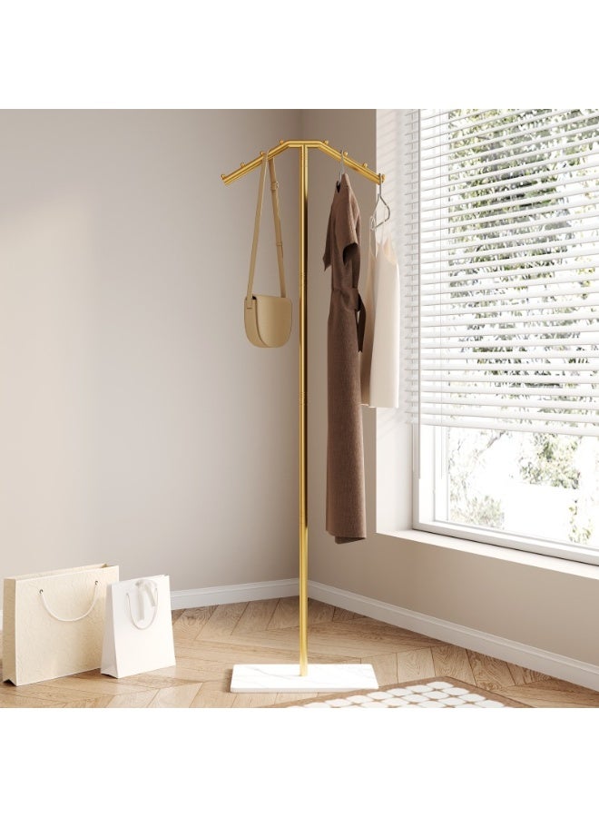Y&D Metal Coat Rack Gold Coat Rack Freestanding  With Marble Base Floor-standing Coat Stand Floor Hanger 170CM - Image 2