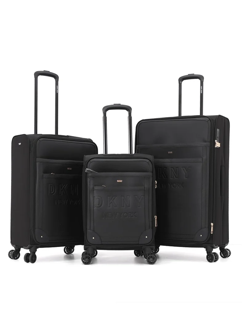 دكني طقم حقائب سفر  ثلاث قطع بعجلات دوارة خفيف الوزن وقابل للتوسيع