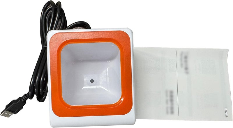 ماسح الباركود السلكي Dpofirs USB RS232 | قارئ للباركودات ثنائية الأبعاد وأحادية الأبعاد ورموز QR مع تنبيه صوتي ونافذة مسح كبيرة - Image 1