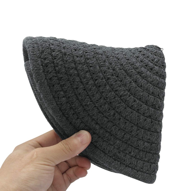 FUNLAVIE 2 PCS Hot Pads Trivits for Table Pure Cotton Thread Weave Round Hot Pot Holders for Cooking Diameter 11.8 Inches - Image 4