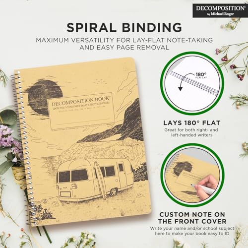 Decomposition Big Sur College Ruled Spiral Notebook - 9.75 x 7.5 Journal with 160 Lined Pages - 100% Recycled Paper - Notebooks for School Supplies, Home & Office - Made in USA - Image 5