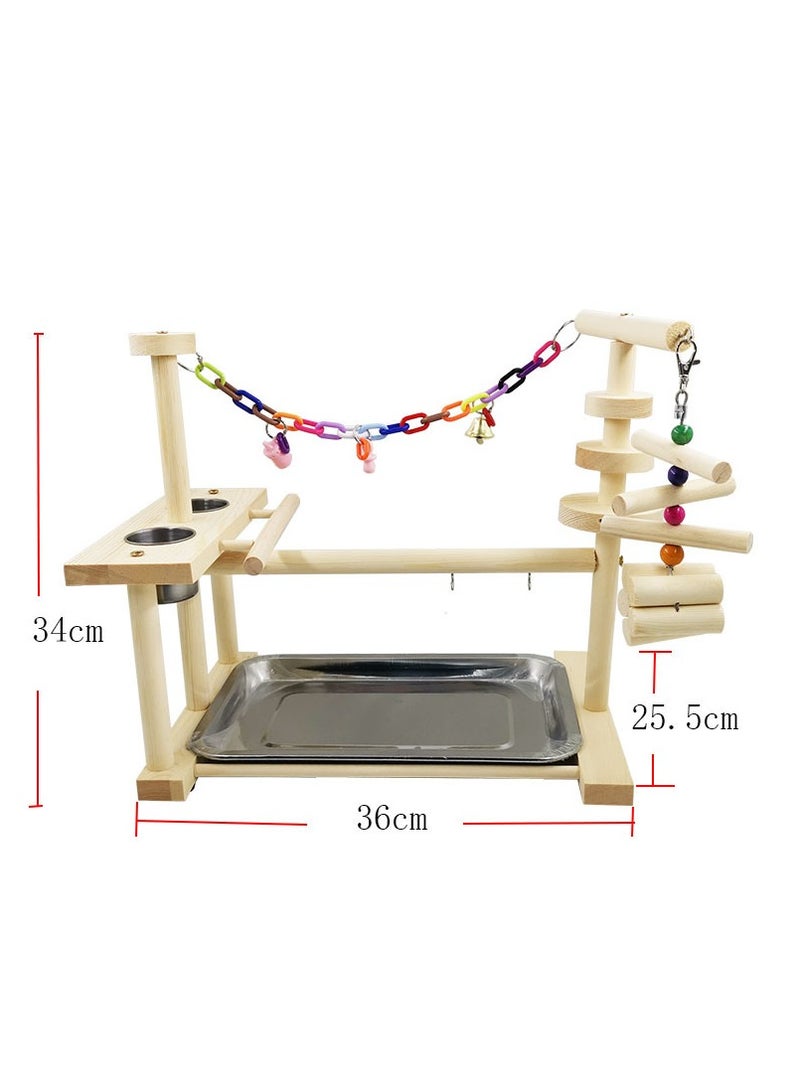Generic Parrot stand, bird stand, interactive playground, chain swing, parrot climbing frame, gifts for bird pets  - Image 3