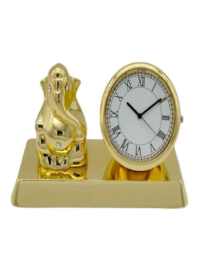NXZ Diwali Corporate Gift - Lord Ganesha with Clock - Latest Gift for Employees Decorative Showpiece - Image 1