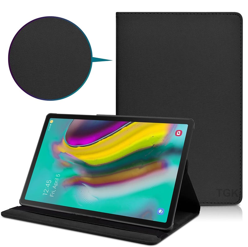 TGK Rotating Cover for Samsung Galaxy Tab S5e 10.5 inch Tablet (SM-T720/T725) 2019 Release - Black 360 Degree Leather Smart Case - Image 4