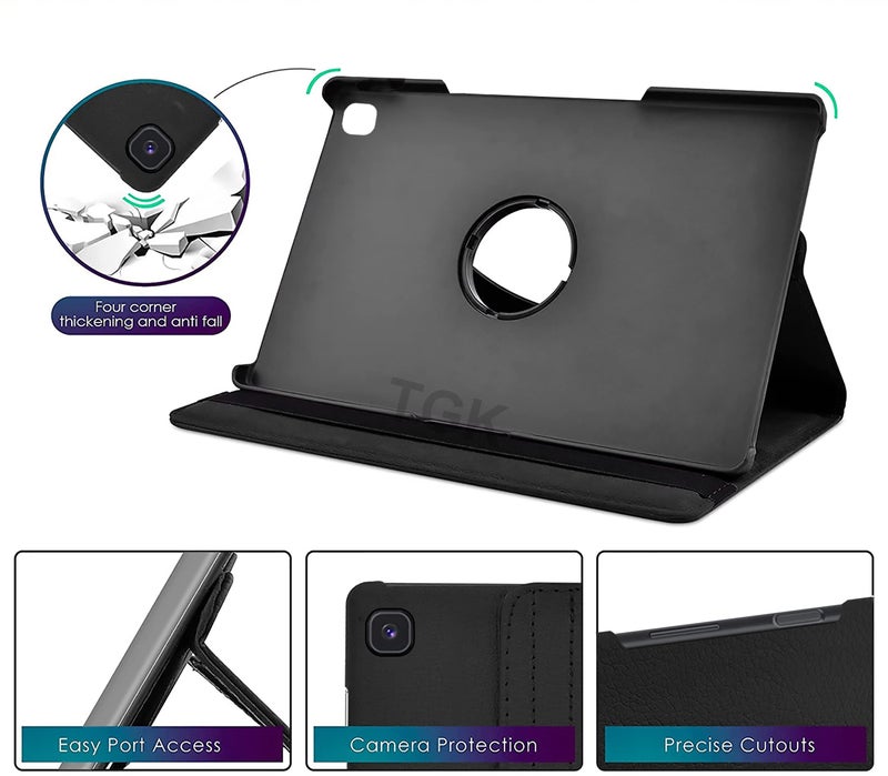 TGK Rotating Cover for Samsung Galaxy Tab S5e 10.5 inch Tablet (SM-T720/T725) 2019 Release - Black 360 Degree Leather Smart Case - Image 2