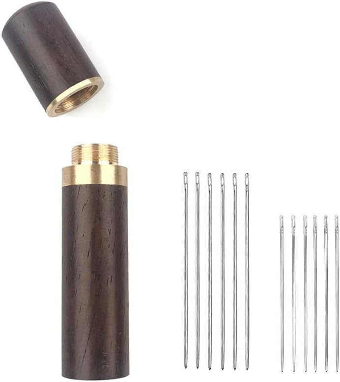 OWDEN 12Pcs Leather Hand Sewing Needles, Professional Small Eye Design for Leather Hand Stitching Needle. 2 Sizes and Each 6Pcs. - Image 1
