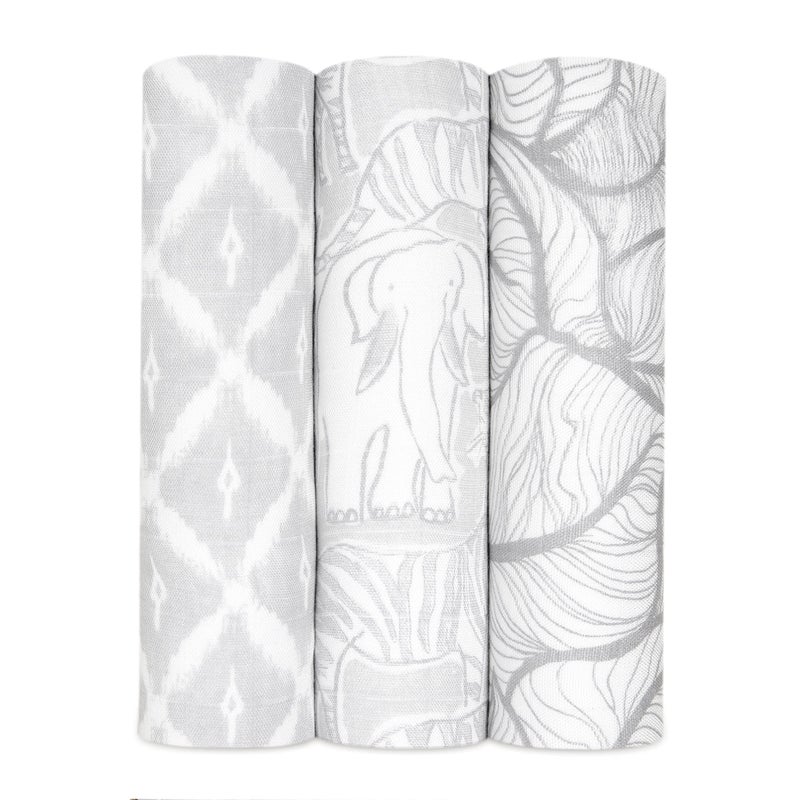 aden + anais aden anais Silky Soft Swaddle Blanket Boutique Muslin Blankets for Girls Boys Baby Receiving Swaddles Ideal Newborn Infant Swaddling Set Perfect Shower Gifts 3 Pack Culture Club