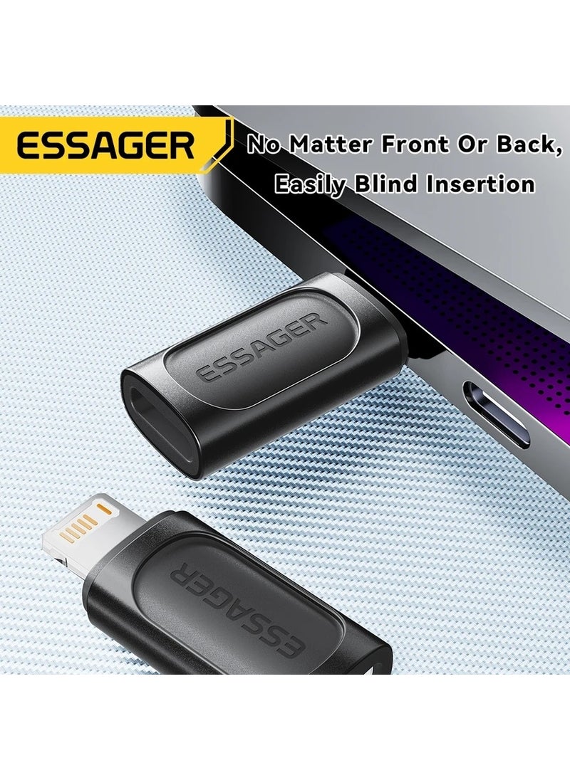 ESSAGER - iPhone Lightning to Type-C Female Fast Converter Adapter for Data and Charging - Image 1