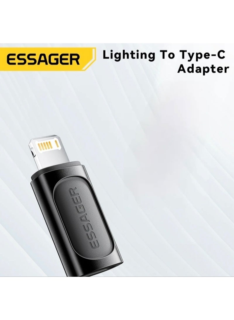 ESSAGER - iPhone Lightning to Type-C Female Fast Converter Adapter for Data and Charging - Image 1