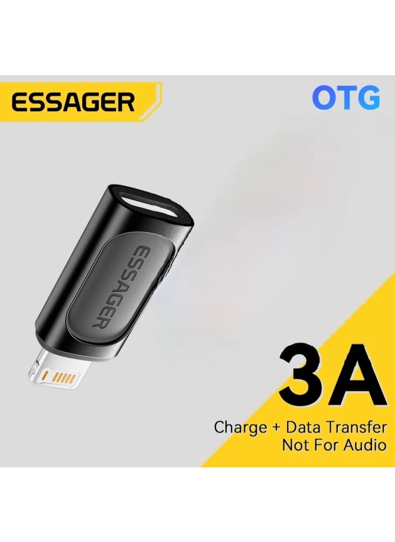 ESSAGER - iPhone Lightning to Type-C Female Fast Converter Adapter for Data and Charging - Image 1