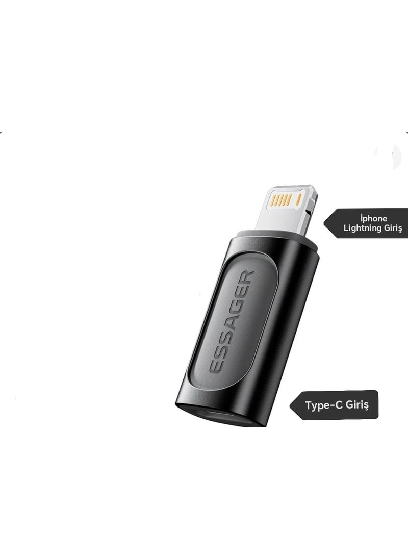 ESSAGER - iPhone Lightning to Type-C Female Fast Converter Adapter for Data and Charging - Image 1