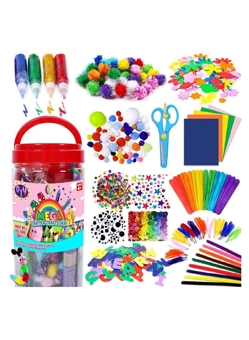 Cool Baby COOLBABY Arts and Crafts Supplies for Kids Craft Kits for Kids with Construction Paper Craft Tools - Image 1