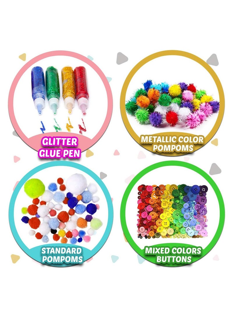 Cool Baby COOLBABY Arts and Crafts Supplies for Kids Craft Kits for Kids with Construction Paper Craft Tools - Image 3