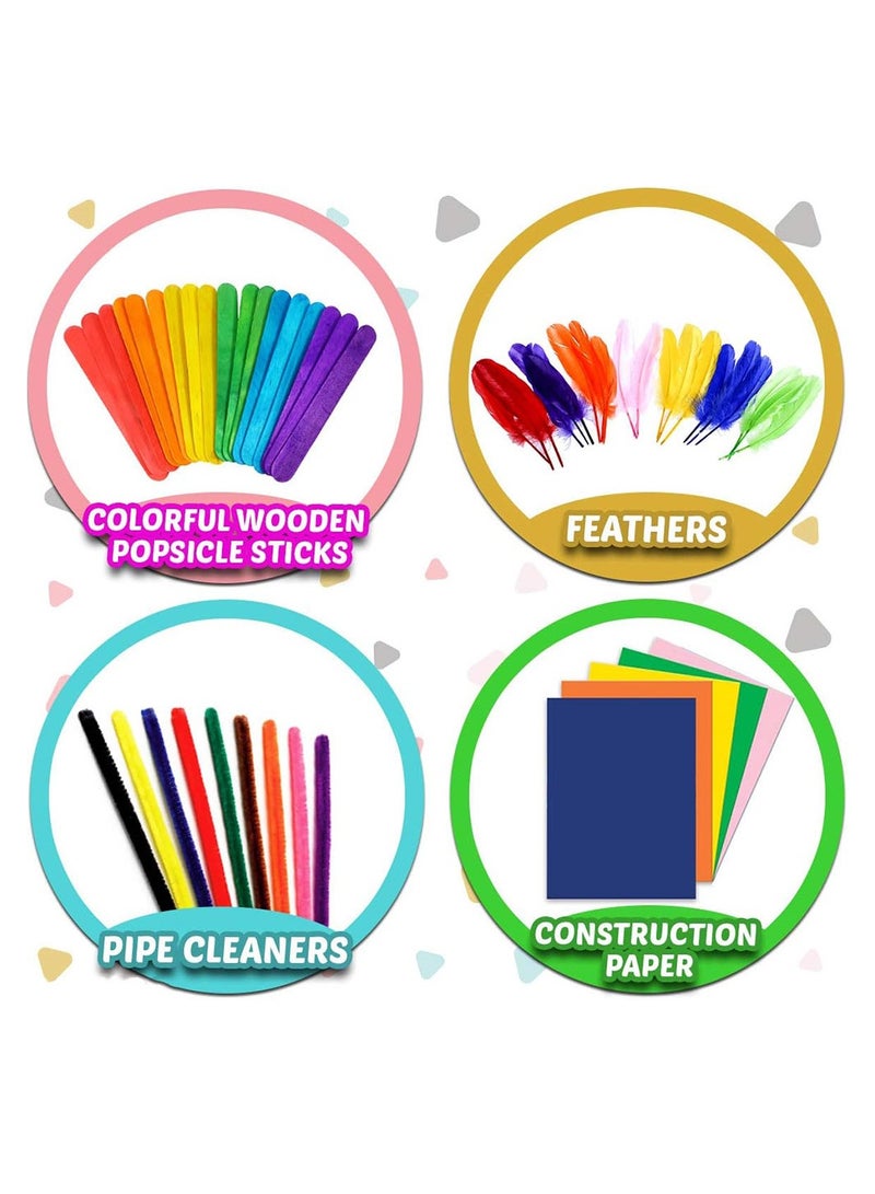 Cool Baby COOLBABY Arts and Crafts Supplies for Kids Craft Kits for Kids with Construction Paper Craft Tools - Image 2