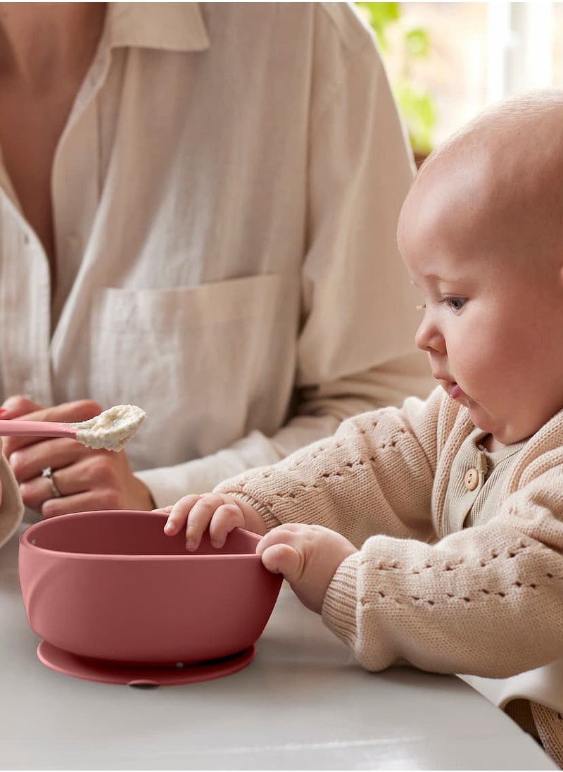 Everyday Baby - Everyday Baby Silicone Suction Bowl Nature Red - Image 1