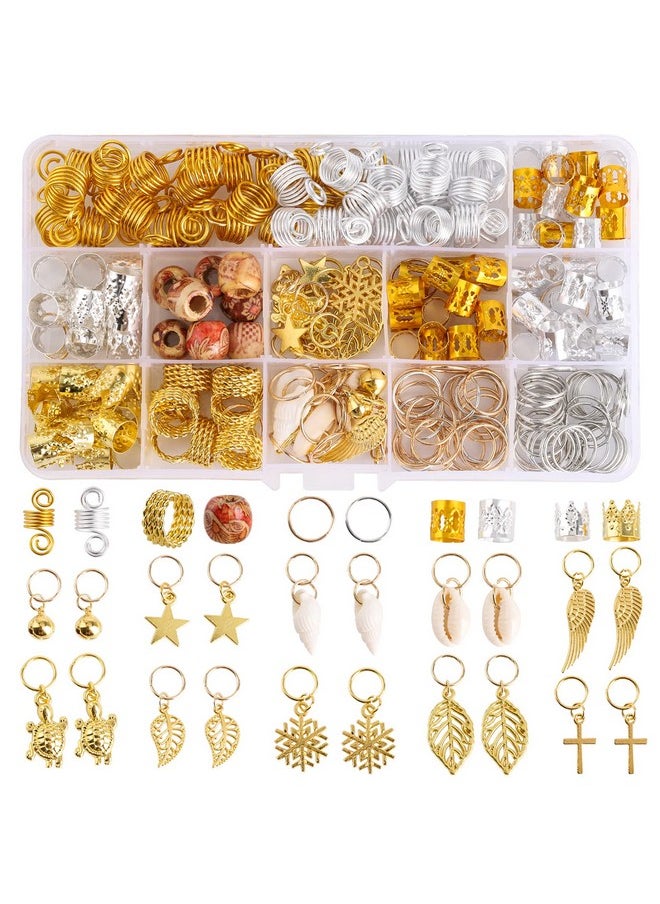 Tecbeauty - 236 Pieces Hair Jewelry For Women Braids Rings Cuffs Clips Aluminum Beads Dreadlock Accessories-Box Storage - Image 1