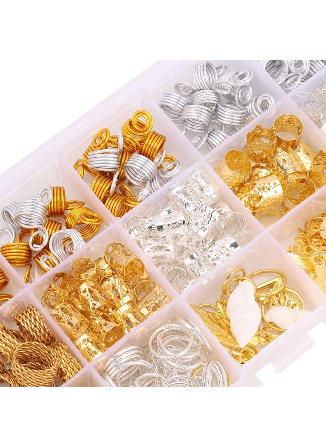 Tecbeauty - 236 Pieces Hair Jewelry For Women Braids Rings Cuffs Clips Aluminum Beads Dreadlock Accessories-Box Storage - Image 1