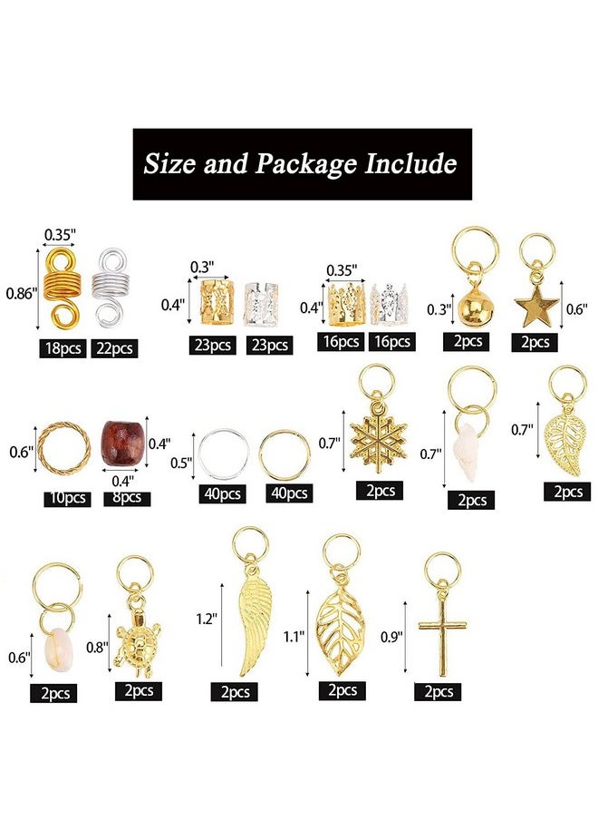 Tecbeauty - 236 Pieces Hair Jewelry For Women Braids Rings Cuffs Clips Aluminum Beads Dreadlock Accessories-Box Storage - Image 1