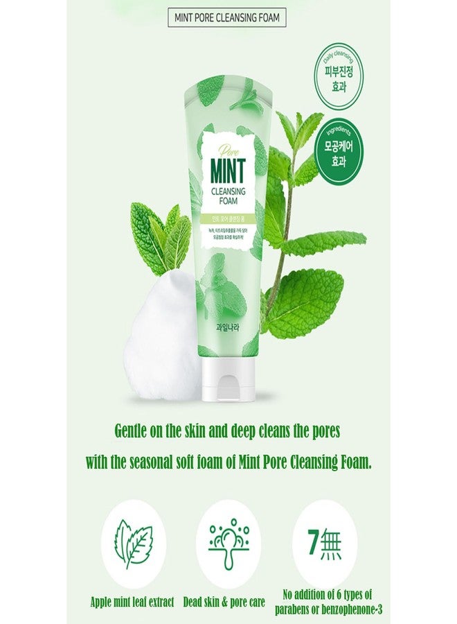 GIANANO Korean facial cleansing foam, Mint pore cleansing foam, pore care & moisturizing care cleansing foam 4.58oz (130g - Image 3