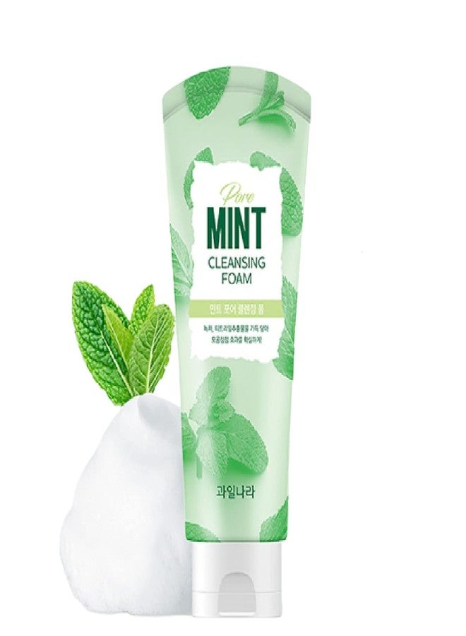 GIANANO Korean facial cleansing foam, Mint pore cleansing foam, pore care & moisturizing care cleansing foam 4.58oz (130g - Image 1