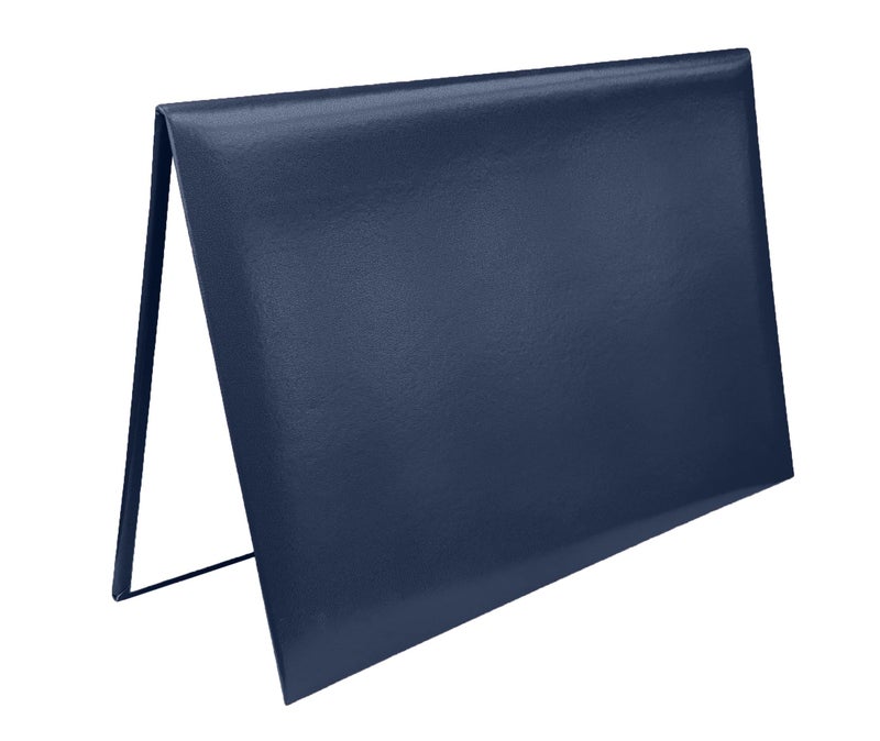 Happy Secret Diploma Cover 8.5''x 11'' Diploma Holder Graduation Certificate Holders Certificate Covers Smooth Leather (Navy) - Image 1