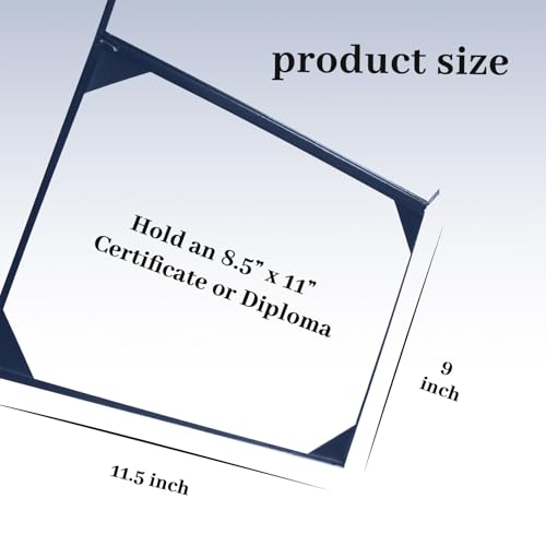 Happy Secret Diploma Cover 8.5''x 11'' Diploma Holder Graduation Certificate Holders Certificate Covers Smooth Leather (Navy) - Image 2
