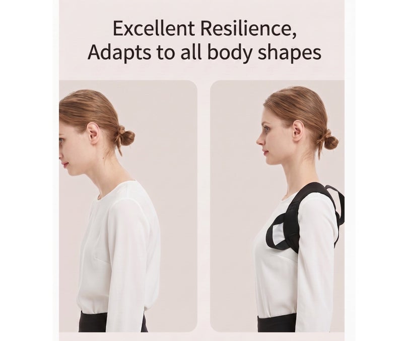 HASTE Shoulder Posture Corrector - Adjustable Back Support Trainer - Breathable - L for 65-75kg - Black - Image 4