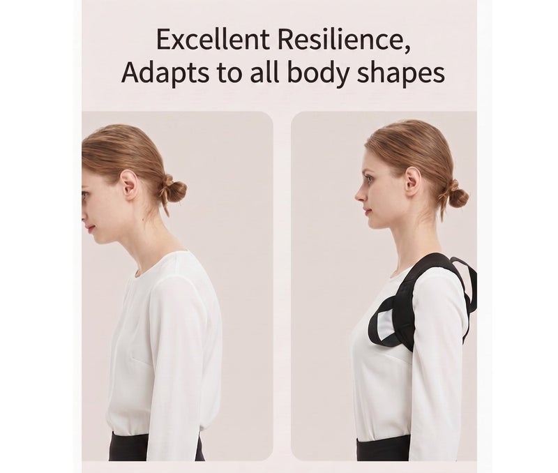 HASTE Shoulder Posture Corrector - Adjustable Back Support Trainer - Breathable - L for 65-75kg - Black - Image 2