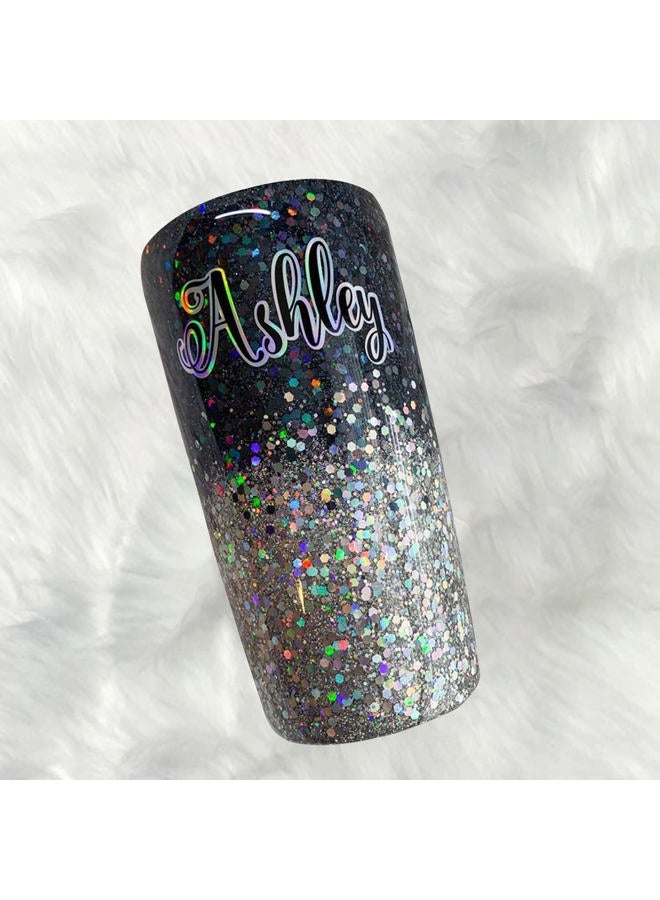 HEMOER بريق أسود 100غ/3.5 أونصة لامع هولوجرافي، مجموعة بريق تجميلية للحرف اليدوية للرسم، الجسم، الشعر، الوجه، الأظافر، سلايم، حفلات الفن والمزيد - Image 5