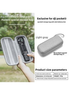 Generic For DJI Pocket 3 Yuntai Osmo Pocket 3 Eyes Accessories Desktop Foot Tempered Film Accessories-Color:Pocket3 Gray Storage Bag  - Image 1