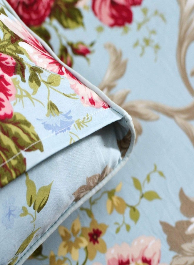 فادفاي أغطية وسائد فاخرة من FADFAY مقاس 20 × 30 بوصة مزينة بنقوش زهور الفاوانيا، مصنوعة من القطن المصري 100%، قطعتان، مقاس قياسي (مفرد/مزدوج/ملكة) - Image 4