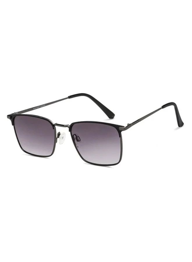 فينسينت تشيس Vincent Chase By Lenskart | Gunmetal Grey Full Rim Rectangular | Economic Range | Branded Latest and Stylish Sunglasses | 100% UV Protected | Men & Women | Medium | VC S15799