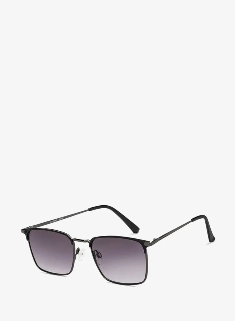VINCENT CHASE Vincent Chase By Lenskart | Gunmetal Grey Full Rim Rectangular | Economic Range | Branded Latest and Stylish Sunglasses | 100% UV Protected | Men &amp; Women | Medium | VC S15799