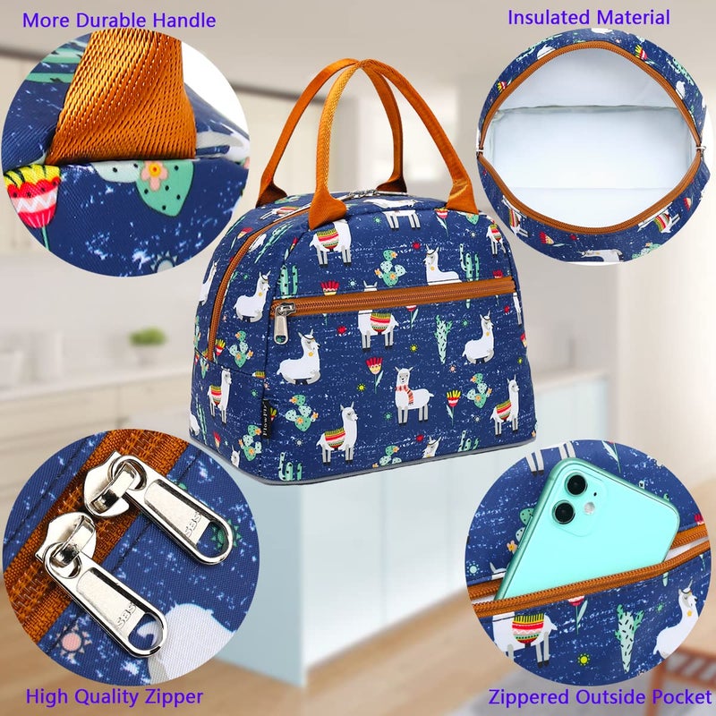 FlowFly Insulated Lunch Cooler Bag - Tote Bag Organizer for Women/Men, Alpaca - Image 5