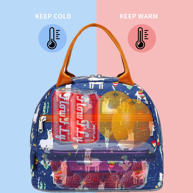 FlowFly Insulated Lunch Cooler Bag - Tote Bag Organizer for Women/Men, Alpaca - Image 2