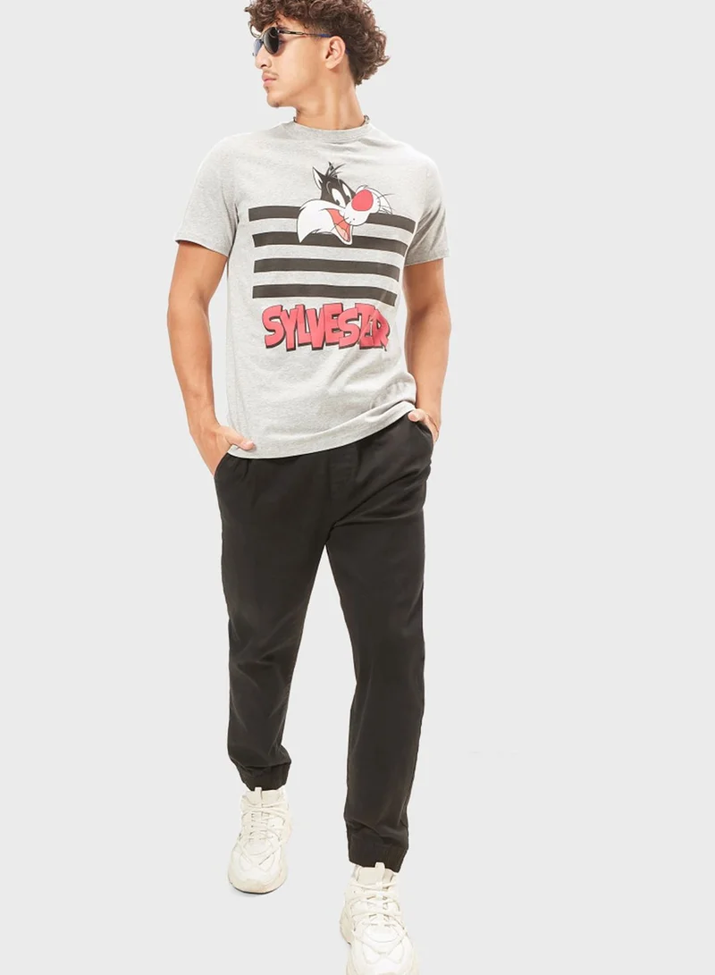 SP Characters Graphic Crew Neck T-Shirt