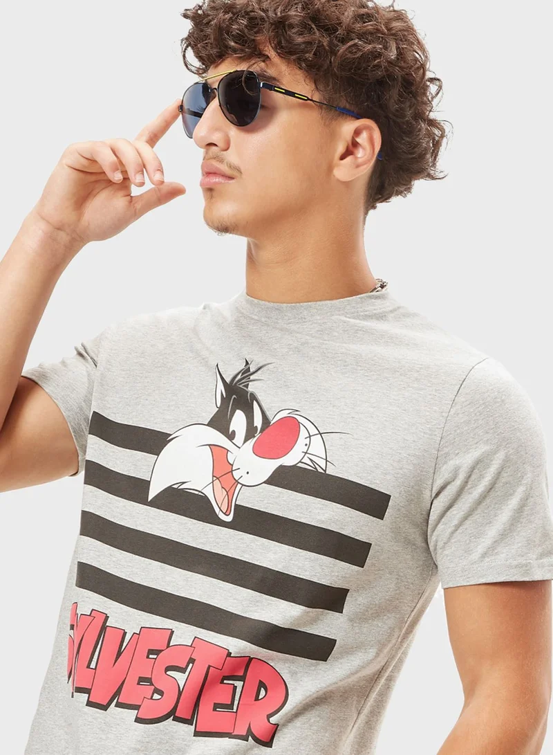 SP Characters Graphic Crew Neck T-Shirt