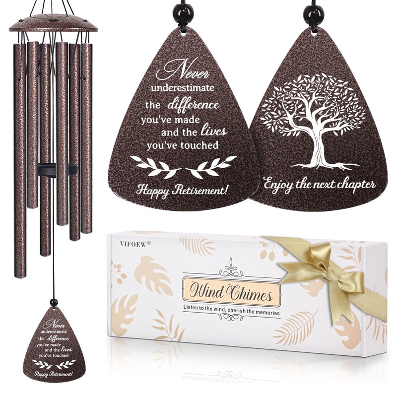 vifoew Retirement Gift for Woman Men 32 Wind Chimes Retired Gifts 2026 Happy Retirement Gifts for Women Coworker Colleague Boss Teachers Nurses Friends Going Away Gift Ideas Retirement Decorations - Image 2