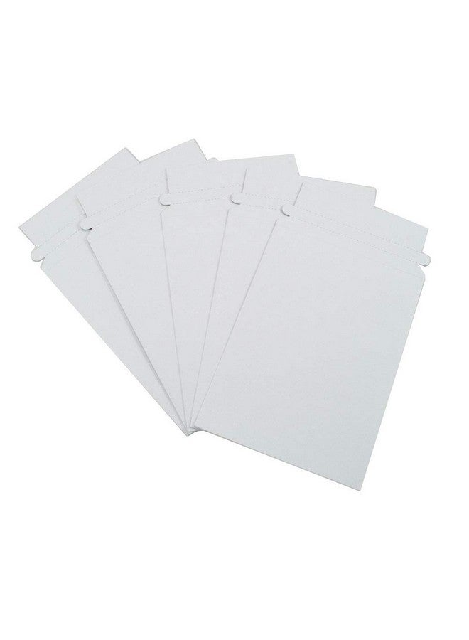 maxtek 100 Pack Stay Flat Rigid Photo & Document White Cardboard Mailers 6 X 8 Inches Self Seal Adhesive Flap. - Image 1