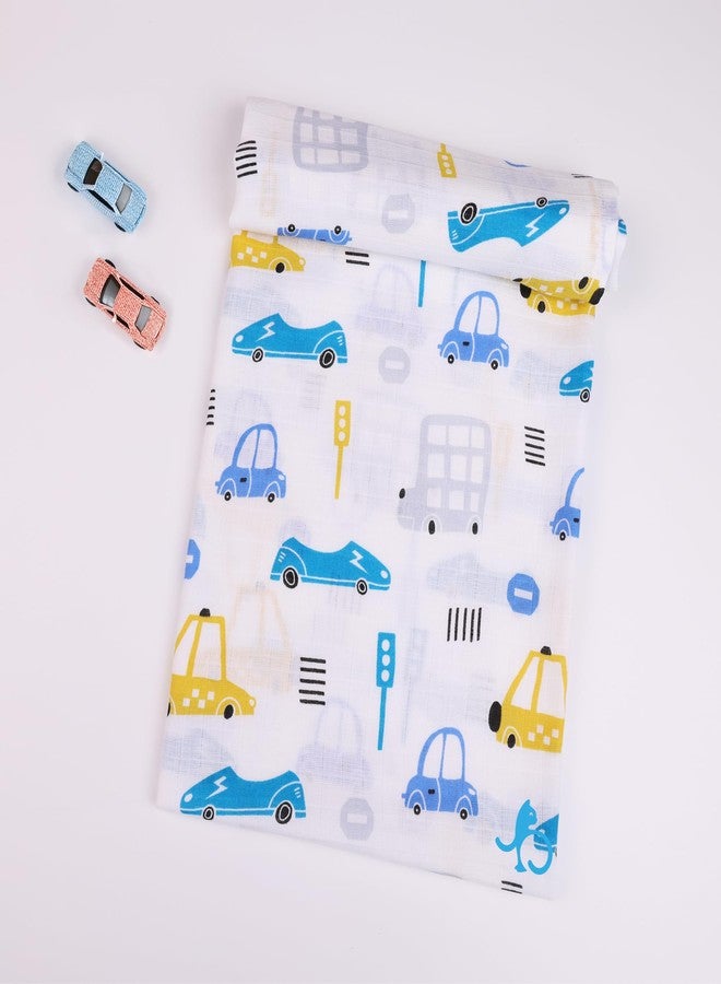 Just Bumm 100% Organic Cotton Muslin Swaddle for Newborn Babies - 98x98 cm, Soft, Breathable, Lightweight Swaddle Wraps for Babies Pack of 3 (Little Explorers) - Image 4