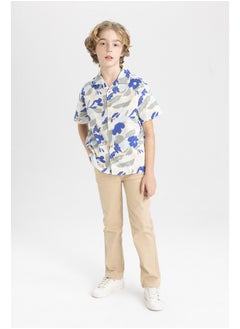 DeFacto Boy Oversize Fit Resort Neck Woven Short Sleeve Shirt  - Image 2