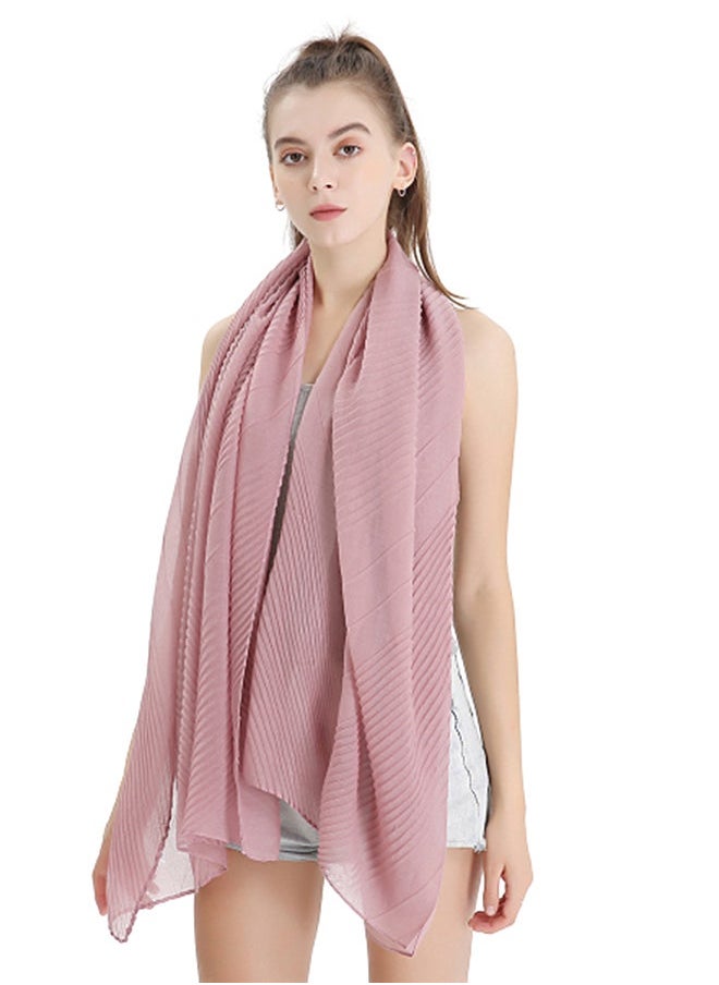 NIBEMINENT - Pleated Scarf Dusty Rose - Image 1