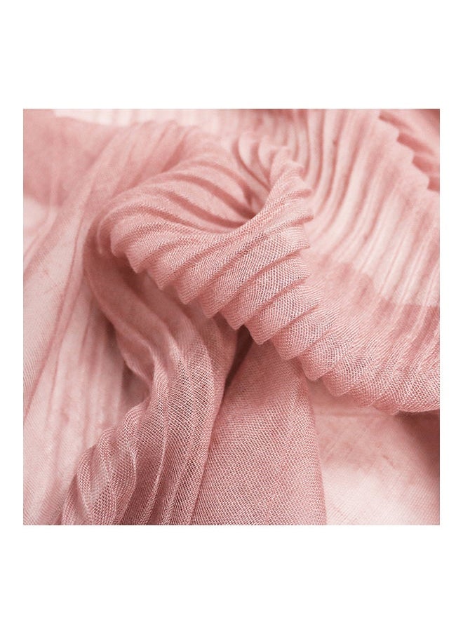 NIBEMINENT - Pleated Scarf Dusty Rose - Image 1