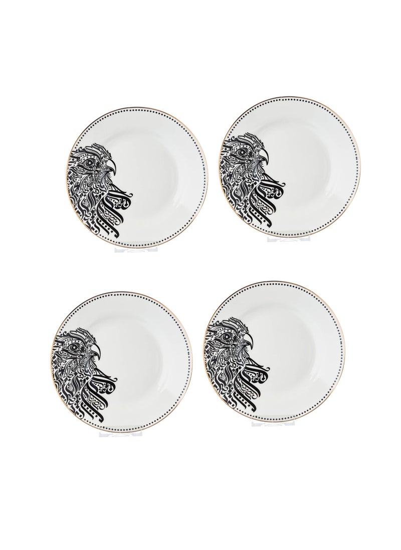 Hic flat porcelain dessert plates 4 Piece set  - Image 1