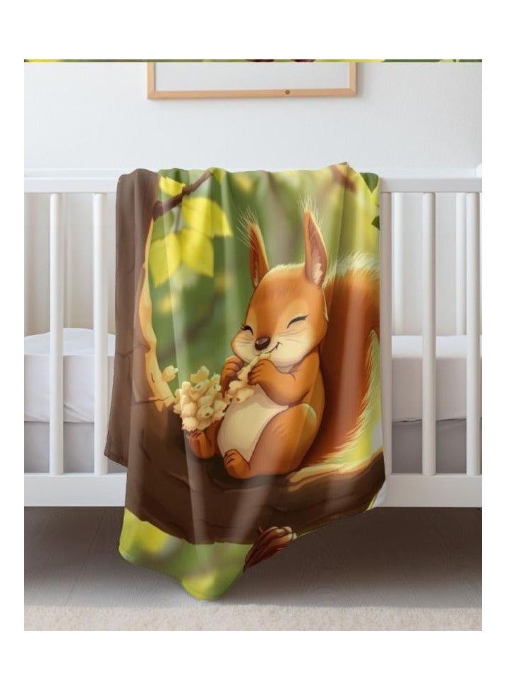 عام بطانية رقيقة من الفانيلا الكرتونية للأطفال أو الطلاب (دافئة ومريحة ومناسبة للنوم والألعاب) 100 سم * 150 سم - 370 - Image 5